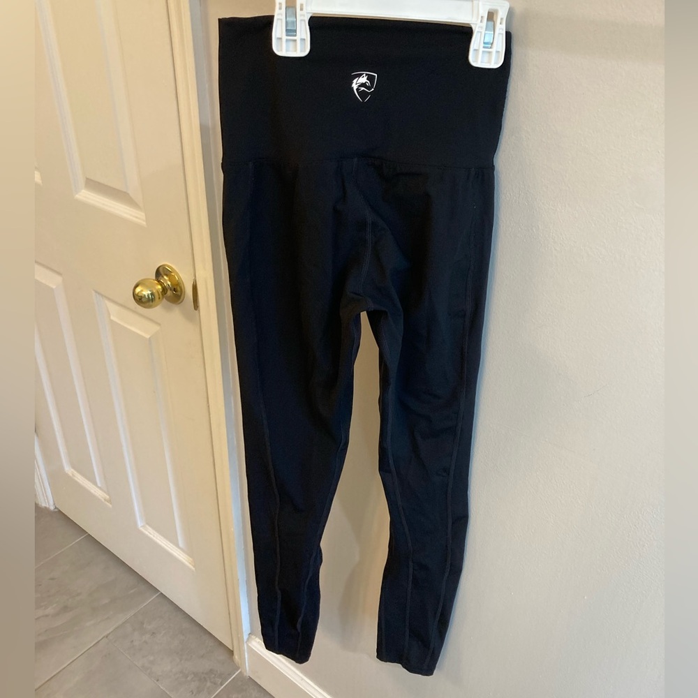 Alphalete Logo Black High-Waisted Leggings Active Lifestyle size XS Full length